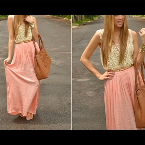 Zara Dresses & Skirts - Zara woman maxi skirt peach size M